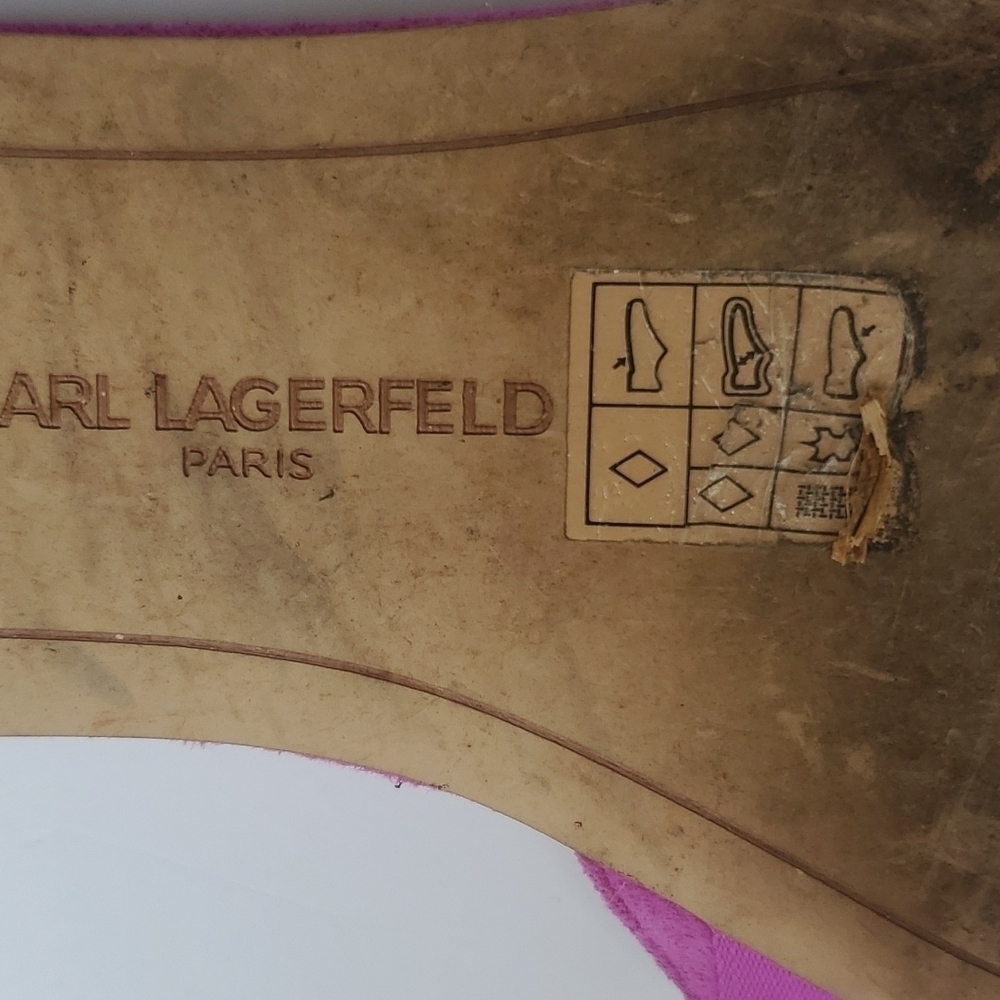 Karl Lagerfeld Mules suede hot pink 8 - Picture 5 of 6